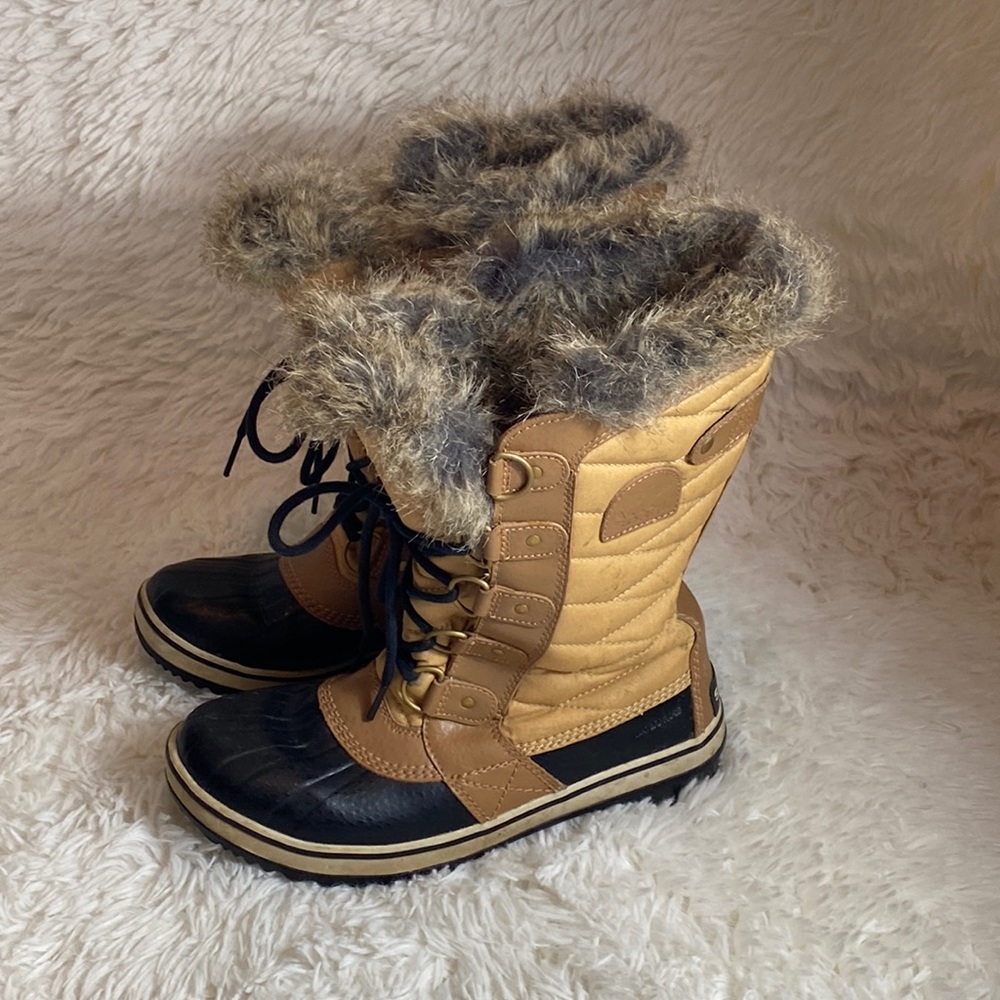 Sorel Women’s 7 TOFONO II WP CURRY FAWN TALL Winter  Rain Snow BOOTS-Read